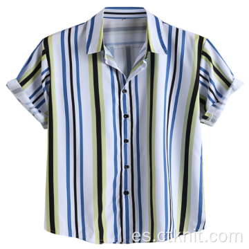 Camisa casual a rayas para hombre